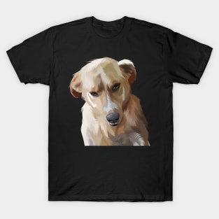 cynical dog stare-vector art T-Shirt